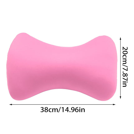 38cm×20cm Bone-Shaped Office Nap Pillow - Soft Foam Headrest for Travel, Plane, Car, Sofa & Bed | Portable Backrest Pillow with Soft Fabric for Comfortable Lunch Break Naps Office & Home(red) pink.