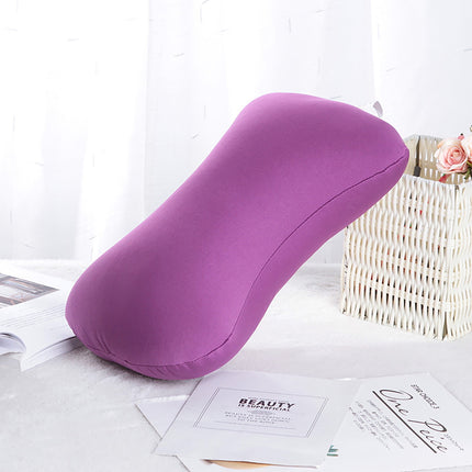 38cm×20cm Bone-Shaped Office Nap Pillow - Soft Foam Headrest for Travel, Plane, Car, Sofa & Bed | Portable Backrest Pillow with Soft Fabric for Comfortable Lunch Break Naps Office & Home(red) purple.