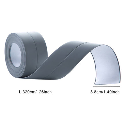 Kitchen & Bathroom Mildew-Proof Caulk Tape,PE Self-Adhesive Waterproof Sealing Strip for Bathtub, Shower & Toilet,Waterproof Caulk Strip, Bathroom Caulk Tape, Kitchen Sealing Tape(Grey) Grey.