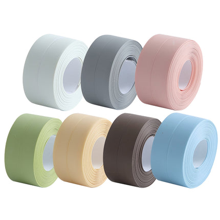 Kitchen & Bathroom Mildew-Proof Caulk Tape,PE Self-Adhesive Waterproof Sealing Strip for Bathtub, Shower & Toilet,Waterproof Caulk Strip, Bathroom Caulk Tape, Kitchen Sealing Tape(Grey) Pink.