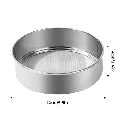 Stainless Steel Flour Sieve Filter - Ultra Fine Baking Mesh Sifter for Powder, Cocoa - Ergonomic Handle, Easy Clean, Kitchen Tool, 200 Mesh.