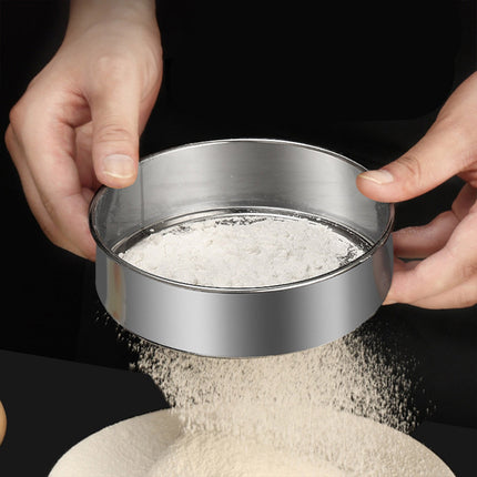 Stainless Steel Flour Sieve Filter - Ultra Fine Baking Mesh Sifter for Powder, Cocoa - Ergonomic Handle, Easy Clean, Kitchen Tool, 200 Mesh.