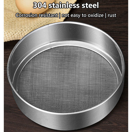Stainless Steel Flour Sieve Filter - Ultra Fine Baking Mesh Sifter for Powder, Cocoa - Ergonomic Handle, Easy Clean, Kitchen Tool, 200 Mesh.