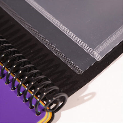 Spiral Binder Project Organizer - 6/12 Pockets with Assorted Tabs, Tear Poly Material, 1/3 Cut Tabs, Letter Size,Pocket Binder, Project Folder, Organizer with Tabs, School Project Holder(12 Pages) 6 Pages.