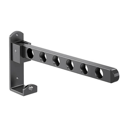 Retractable Folding Wall Hanger, Folding Clothes Hanger Rack, Clothes Storage Organizer, Laundry Hanger, Sturdy Hanging Dryer Rack Clothes Hooks of Metal (Matte Grey) 4.81x1.18x9.84 4.81" x 1.18" x 9.84" Black1.