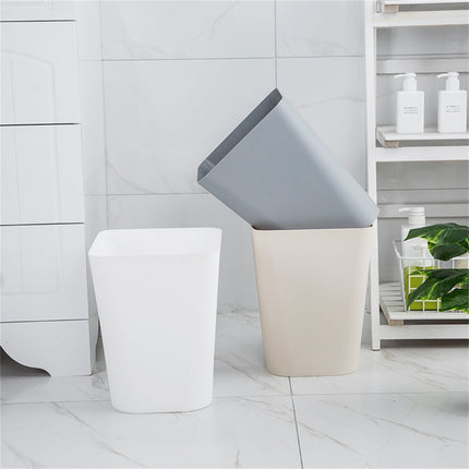 1.6 Gallon Small Trash Can, Heavy Duty Bathroom Wastebasket, Plastic Garbage Can for Kitchen Office Bathroom (White/1 Pcs) 7.48x9.13 7.48" x 9.13" Black.