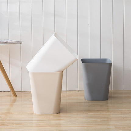 1.6 Gallon Small Trash Can, Heavy Duty Bathroom Wastebasket, Plastic Garbage Can for Kitchen Office Bathroom (White/1 Pcs) 7.48x9.13 7.48" x 9.13" Khaki.
