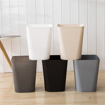 1.6 Gallon Small Trash Can, Heavy Duty Bathroom Wastebasket, Plastic Garbage Can for Kitchen Office Bathroom (White/1 Pcs) 7.48x9.13 7.48" x 9.13" White.