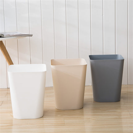1.6 Gallon Small Trash Can, Heavy Duty Bathroom Wastebasket, Plastic Garbage Can for Kitchen Office Bathroom (White/1 Pcs) 7.48x9.13 7.48" x 9.13" White.