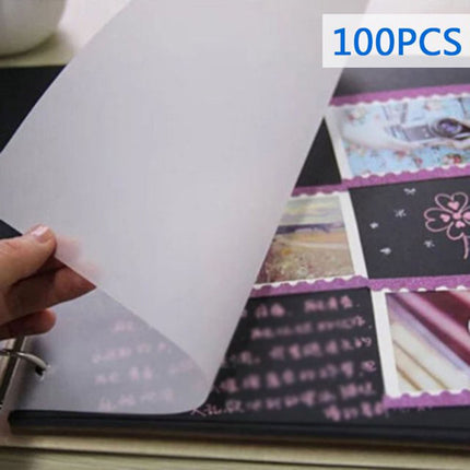 100 Sheets Tracing Paper 6.7 x 9.8 inches Artists Tracing Paper White Trace Translucent Clear Carbon for Pencil Sketching Printing Drawing Animation(White) White.