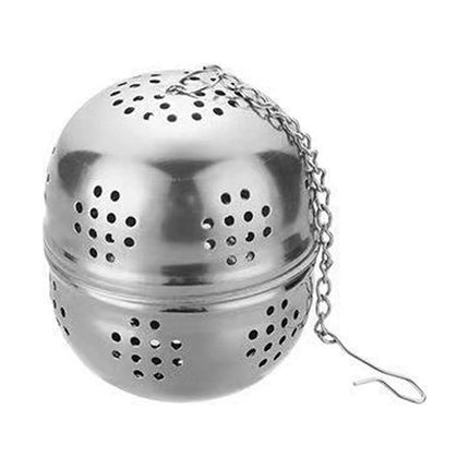Spice Ball for Cooking, Tea Infuser, Stainless Steel Tea Ball Strainer Spice Infuser, Soup Seasonings Seperation Basket with Extended Chain Hook for Brewing Tea Spices Seasonings, 1.57x1.57 2.08" x 2.75" Silver.