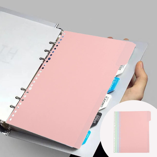 4Pcs/1Set- 4 Tab Binder Dividers with Tabs, Plastic Dividers for Ring Binder, Letter Size Binder Tabs for Organizing Office Home Files, Write and Erase Notebook/Page Dividers(multicoloredA5) Z1-A4.
