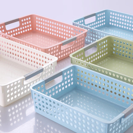 A4 Paper Trays with Grip Handles, 10.43x6.77x2.87"Heavy Duty Book Baskets for Library, Drawers, Office, Home, Desk, Turn in Trays, Plastic Storage Baskets (White/1 Pcs) 10.43" x 6.77" x 2.87" Green.