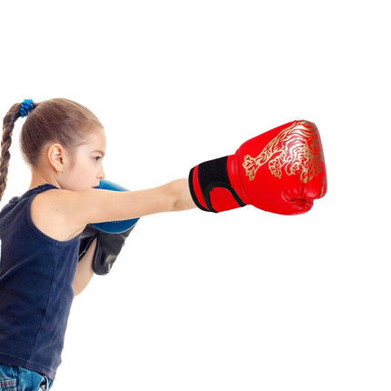 Boxing Gloves, Sportswear Entertainment Performance Accessories2 Pair Boxing Gloves for Beginners , Training and Sparring Kick Boxing Glove Training Glove Set Punching Bag Mitts, Black,Red,Blue(Red) Red.