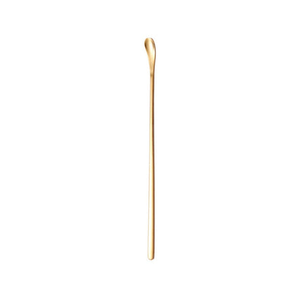 Stainless Steel Coffee Stirring Spoon, Heavy Duty Beverage Cocktail Stirrers, Reusable Stir Cocktail Drink Mixing Swizzle Stick, Tiny Salt Condiment Spoon (Black/1 Pcs) 0.47x8.85 0.47" x 7.55" Gold.
