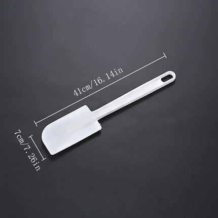 High Heat Resistant Silicone Scraper Spoon, Commercial Spatula for Cooking, Heavy Duty Rubber Spatula (White/1 Pcs) 16.14x7.26 16.14" x 7.26" White.