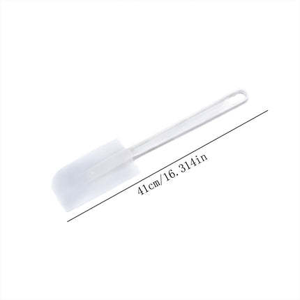 High Heat Resistant Silicone Scraper Spoon, Commercial Spatula for Cooking, Heavy Duty Rubber Spatula (White/1 Pcs) 16.14x7.26 16.14" x 7.26" White.