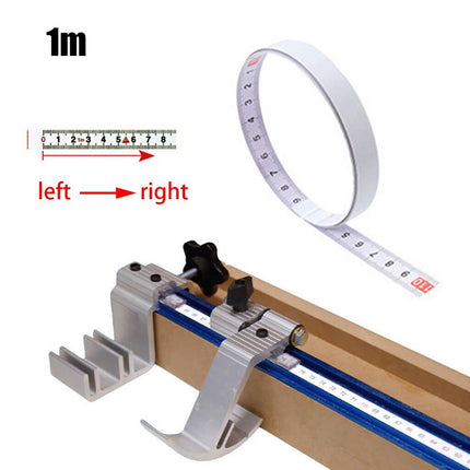 1 Pack 1/2/3/5 M Self-Adhesive Measuring Tape, Peel and Stick Tape Measure, Imperial and Metric Scales, Left-Right Reading Ruler Tape for Workbench, Table Saw, Drafting Table, White(1M) 1M.