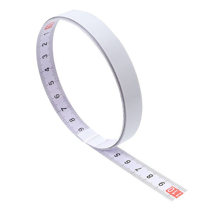 1 Pack 1/2/3/5 M Self-Adhesive Measuring Tape, Peel and Stick Tape Measure, Imperial and Metric Scales, Left-Right Reading Ruler Tape for Workbench, Table Saw, Drafting Table, White(1M) 1M.