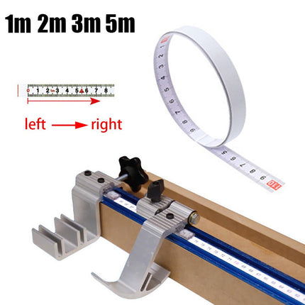 1 Pack 1/2/3/5 M Self-Adhesive Measuring Tape, Peel and Stick Tape Measure, Imperial and Metric Scales, Left-Right Reading Ruler Tape for Workbench, Table Saw, Drafting Table, White(1M) 1M.