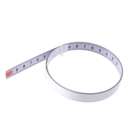 1 Pack 1/2/3/5 M Self-Adhesive Measuring Tape, Peel and Stick Tape Measure, Imperial and Metric Scales, Left-Right Reading Ruler Tape for Workbench, Table Saw, Drafting Table, White(1M) 1M.