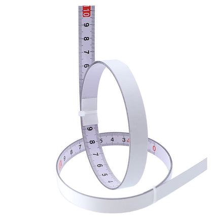1 Pack 1/2/3/5 M Self-Adhesive Measuring Tape, Peel and Stick Tape Measure, Imperial and Metric Scales, Left-Right Reading Ruler Tape for Workbench, Table Saw, Drafting Table, White(1M) 1M.