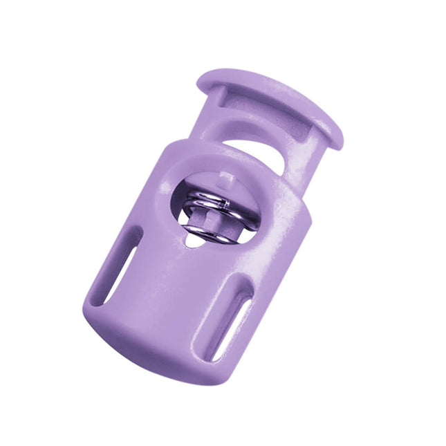 10 PCS Plastic Spring Cord Locks for Drawstring, Paracord Toggle Stopper Clasp Elastic Shoeslace Lock Sweatpants Hoodie String Clips Bungee Swim Goggles Gloves String Lock Replacement(Purple) Black(20PC).