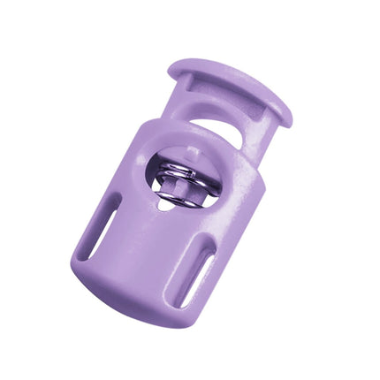 10 PCS Plastic Spring Cord Locks for Drawstring, Paracord Toggle Stopper Clasp Elastic Shoeslace Lock Sweatpants Hoodie String Clips Bungee Swim Goggles Gloves String Lock Replacement(Purple) Black(90PC).