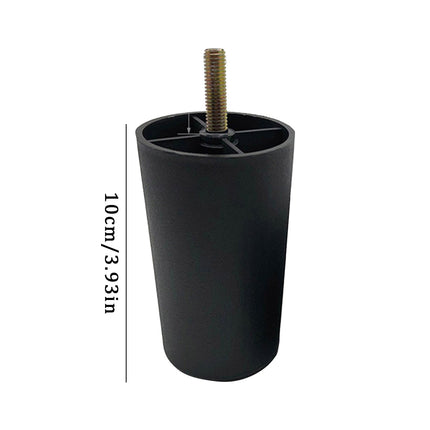4 Pack 4 Inch Furniture Legs,Plastic Sofa Coach Legs,Round Tapered Feet Sofa Legs,Replacement Furniture Legs,Furniture Accessories,for Sofas Chairs Cabinets Dressers Beds(Black) Black.
