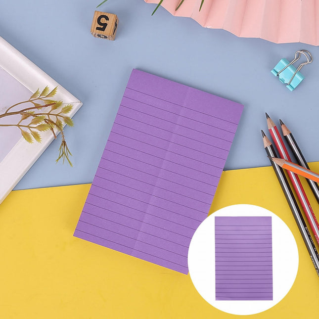 1 Pack Lined Sticky Notes 4X6 in Post, 8 Pastel Colors Large Ruled Post Sticky Colorful Super Sticking Power Memo Pads Strong Adhesive, Sticky Notes with Lines Office, Home, 50 Sheets/pad(B) B.