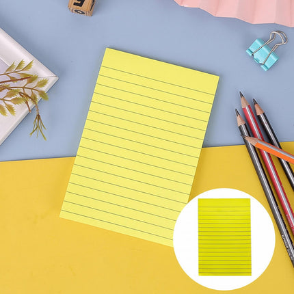 1 Pack Lined Sticky Notes 4X6 in Post, 8 Pastel Colors Large Ruled Post Sticky Colorful Super Sticking Power Memo Pads Strong Adhesive, Sticky Notes with Lines Office, Home, 50 Sheets/pad(B) C.