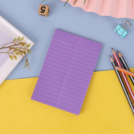 1 Pack Lined Sticky Notes 4X6 in Post, 8 Pastel Colors Large Ruled Post Sticky Colorful Super Sticking Power Memo Pads Strong Adhesive, Sticky Notes with Lines Office, Home, 50 Sheets/pad(B) I.