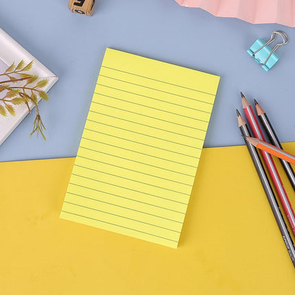 1 Pack Lined Sticky Notes 4X6 in Post, 8 Pastel Colors Large Ruled Post Sticky Colorful Super Sticking Power Memo Pads Strong Adhesive, Sticky Notes with Lines Office, Home, 50 Sheets/pad(B) I.