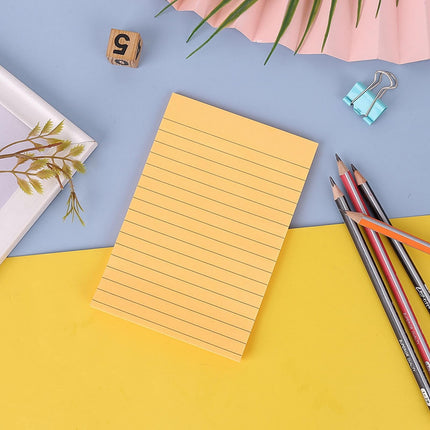1 Pack Lined Sticky Notes 4X6 in Post, 8 Pastel Colors Large Ruled Post Sticky Colorful Super Sticking Power Memo Pads Strong Adhesive, Sticky Notes with Lines Office, Home, 50 Sheets/pad(B) I.