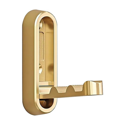 Folding Coat Hook, Heavy Duty Wall Hooks Made of Zinc Alloy, Foldable Gold Wall Hooks for Hanging Coats, Scarves, Hats, Bathrobes, Keys, Bags (Gold/1 Pcs) 2.9x0.9 2.9" x 0.9" Gold.