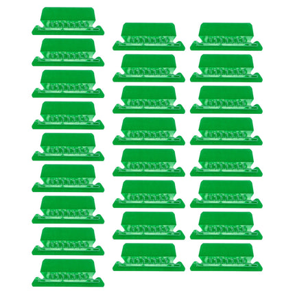 25Pieces 3 Inch Hanging File Folder Tabs and Inserts Large Clear Plastic Hanging Folder Tabs for Quick Identification,For Filing Cabinet Folders Labels Back to Supplies, 6 Colors (Yellow) Green.