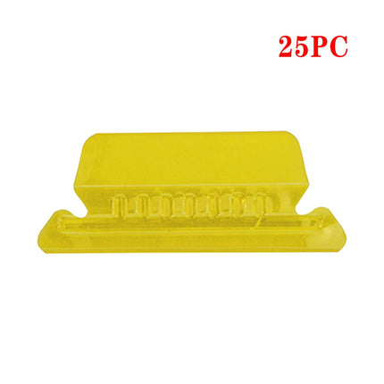 25Pieces 3 Inch Hanging File Folder Tabs and Inserts Large Clear Plastic Hanging Folder Tabs for Quick Identification,For Filing Cabinet Folders Labels Back to Supplies, 6 Colors (Yellow) Yellow.