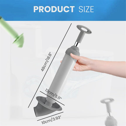 Toilet Plunger, Powerful Toilet Plunger, Heavy Duty High Pressure Thrust Plunge, Remover Tool to Unblock Toilet Blockage, All Purpose Power Plungers for Bathrooms Cleaning (Green/1 Pcs) 18.8x5.11 18.8" x 5.11" Green.
