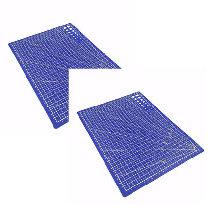 1 Pcs Self Healing Sewing Mat,21x14.5CM Rotary Cutting Mat Double Sided Craft Cutting Board for Sewing Crafts Hobby Fabric Precision Scrapbooking Project,Art Project,2 Colors(Blue) Blue(2pc).