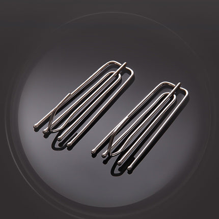 Stainless Steel Drapery Hook and Pin for Pleated Drapes,Heavy Duty 4 Prongs Pinch Pleat Clips Traverse Pleater 4 End Curtain Hangers for Window Door Bathroom Curtain, 10 Pcs, 2.76Inches 2.76" Silver.