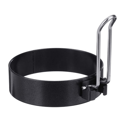 Egg Ring Pancake Ring, Heavy Duty Stainless Steel Fried Egg Molds, Non Stick Griddle Pancake Shapers with Handle for Breakfast Omelette Sandwich, 3.03Inches 3.03" Black.