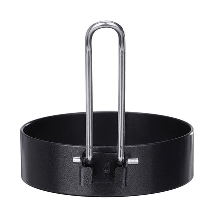 Egg Ring Pancake Ring, Heavy Duty Stainless Steel Fried Egg Molds, Non Stick Griddle Pancake Shapers with Handle for Breakfast Omelette Sandwich, 3.03Inches 3.03" Black.