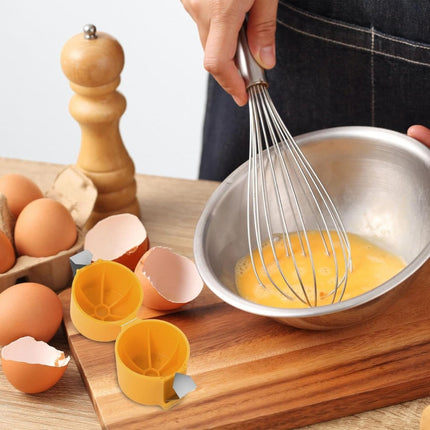 Egg Cracking Tool for Raw Eggs, Efficient Egg Shell Opener Handheld Egg Peeler Tool Egg Cracker Separator Multifunctional Egg Breaker for Cooking Camping Kitchen Gadgets, 2.55x2.83 2.55" x 2.83" Orange.