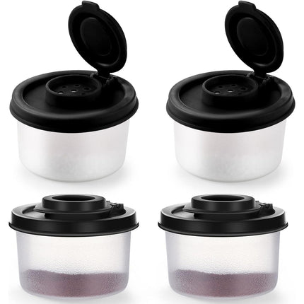Mini Portable Seasoning Containers Set Salt Pepper Shakers for Camping Picnic Travel Lunch Box Kitchen Utensils Reusable Plastic Spice Jars with Screw Caps,Up to 60% OFF Clear.