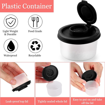 Mini Portable Seasoning Containers Set Salt Pepper Shakers for Camping Picnic Travel Lunch Box Kitchen Utensils Reusable Plastic Spice Jars with Screw Caps,Up to 60% OFF Clear.
