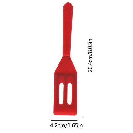 Small Spatula for Nonstick Cookware, Heavy Duty Mini Spatulas for kitchen Use, Heat-Resistant Silicone Thin Spatula Cooking Baking (Black/1 Pcs) 1.65x8.03 1.65" x 8.03" Black.