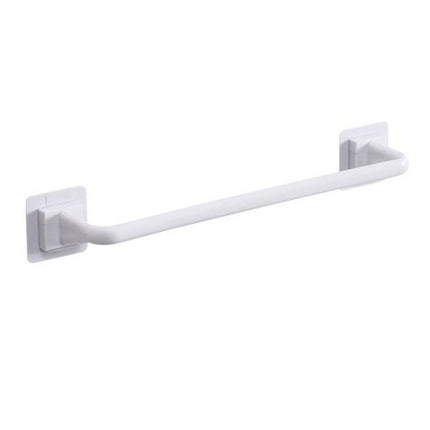 Self Adhesive Towel Bar, Heavy Duty No Drill Hand Towel Hanger for Bathroom and Kitchen Towel Storage Self, (Black/1 Pcs) 15Inches 10.63" White.