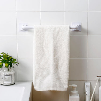 Self Adhesive Towel Bar, Heavy Duty No Drill Hand Towel Hanger for Bathroom and Kitchen Towel Storage Self, (Black/1 Pcs) 15Inches 10.63" White.