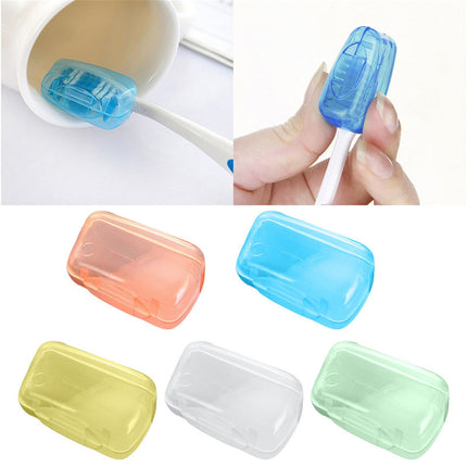 Portable Toothbrush Containers Travel Toothbrush Cap Cover Tooth Brush CapsConvenient for Travel, Home, Office and Hotel Use (Color Random/5 Pcs) 1.57Inches 1.57" Pink.