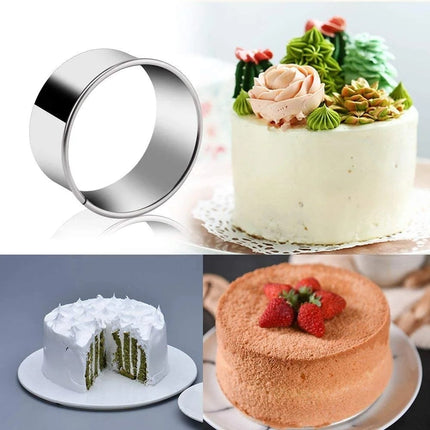 Biscuit Cookie Cutters Set, Stainless Steel Circle Round Cookie Biscuit Cutters in Graduated Sizes Shape Molds for Pastries Doughs Doughnuts, 5 Pieces Multisize Silver.